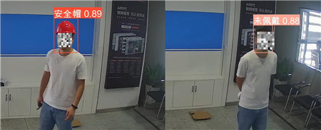 AI视频联网报警系统 厨师帽识别报警 安全帽佩戴识别报警 口罩识别报警 手机使用识别报警